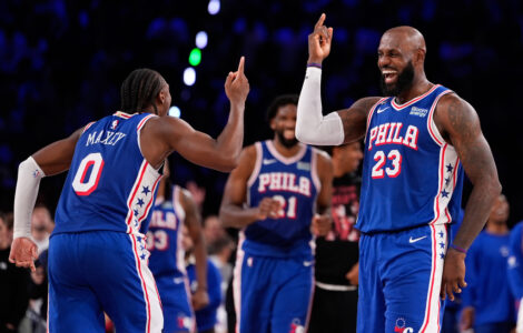76ers flash fight, star power, as Maxey, James, Embiid power back from 29-point hole to top Cavs